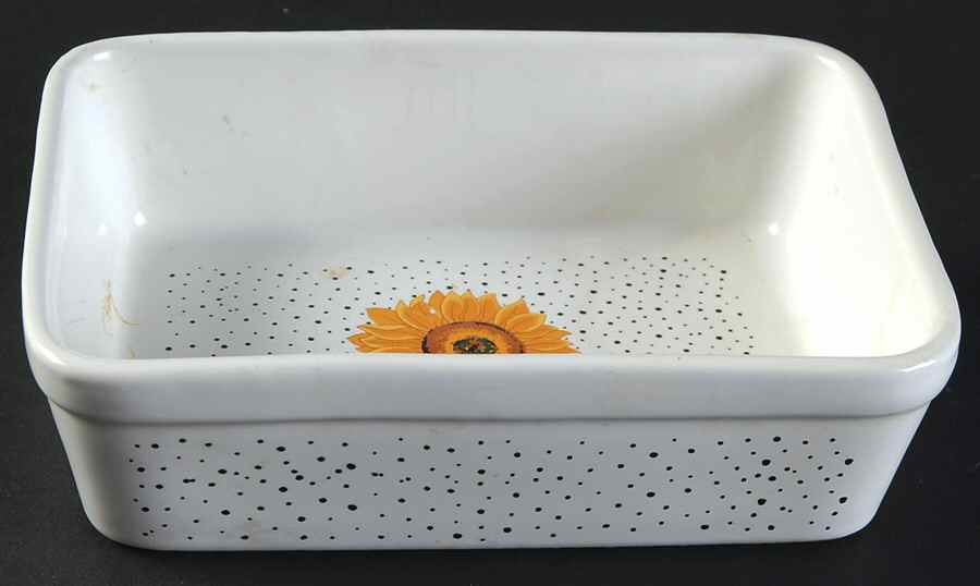 Sunny (Light Or Dark Yellow Flowers) 6" Rectangular Baker by Tabletops Unlimited-1