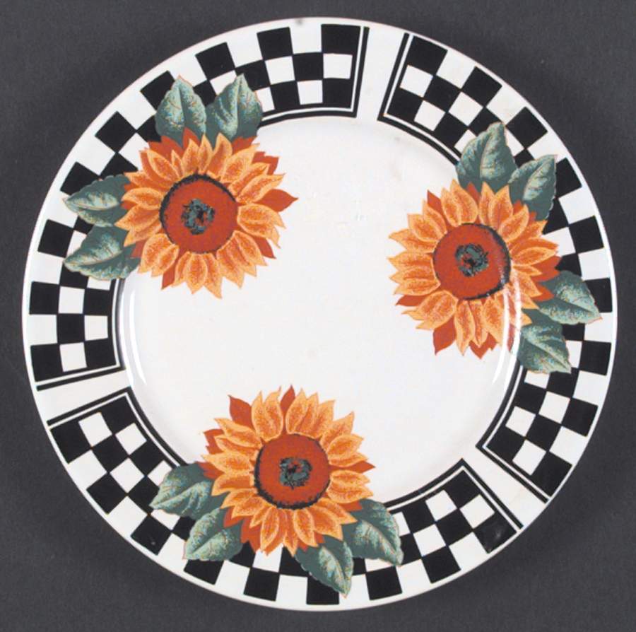 Sunny (Light Or Dark Yellow Flowers) Salad Plate by Tabletops Unlimited-1