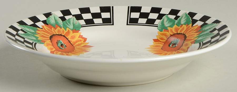 Sunny (Light Or Dark Yellow Flowers) Coupe Soup Bowl by Tabletops Unlimited-1