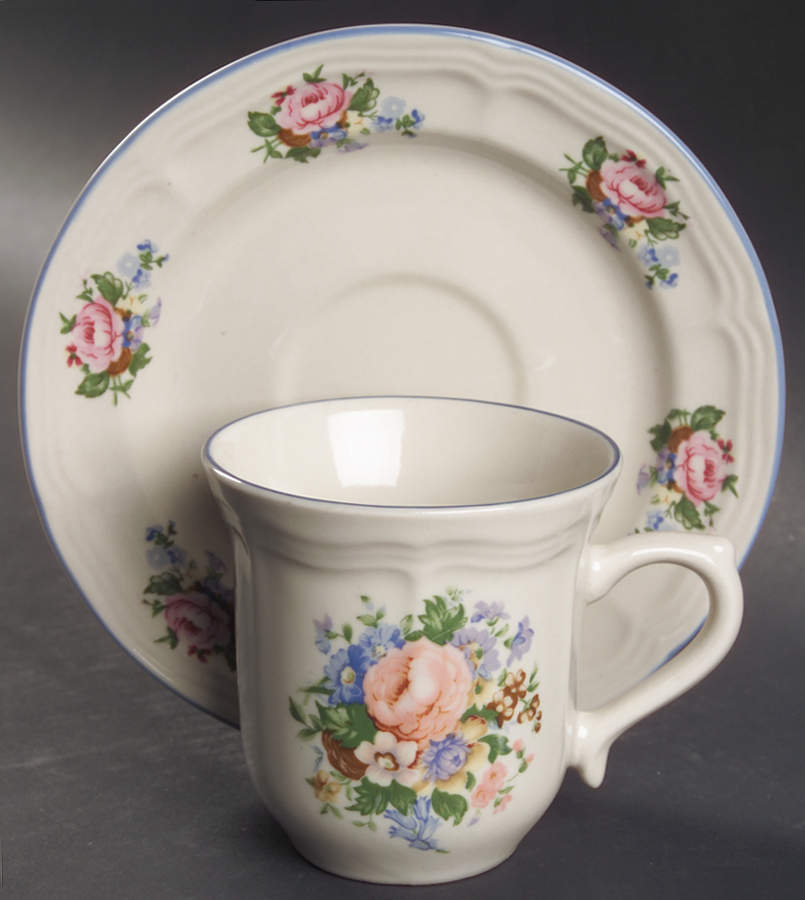 Victoria Flat Cup & Saucer Set by Tabletops Unlimited-1