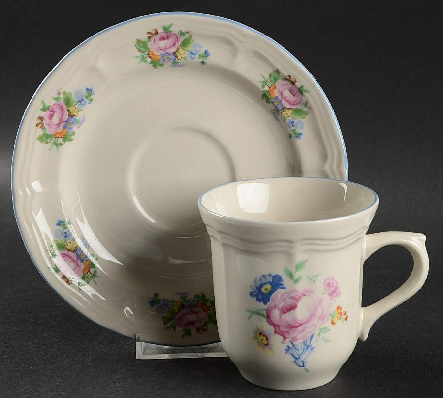 Victoria Flat Cup & Saucer Set by Tabletops Unlimited-1