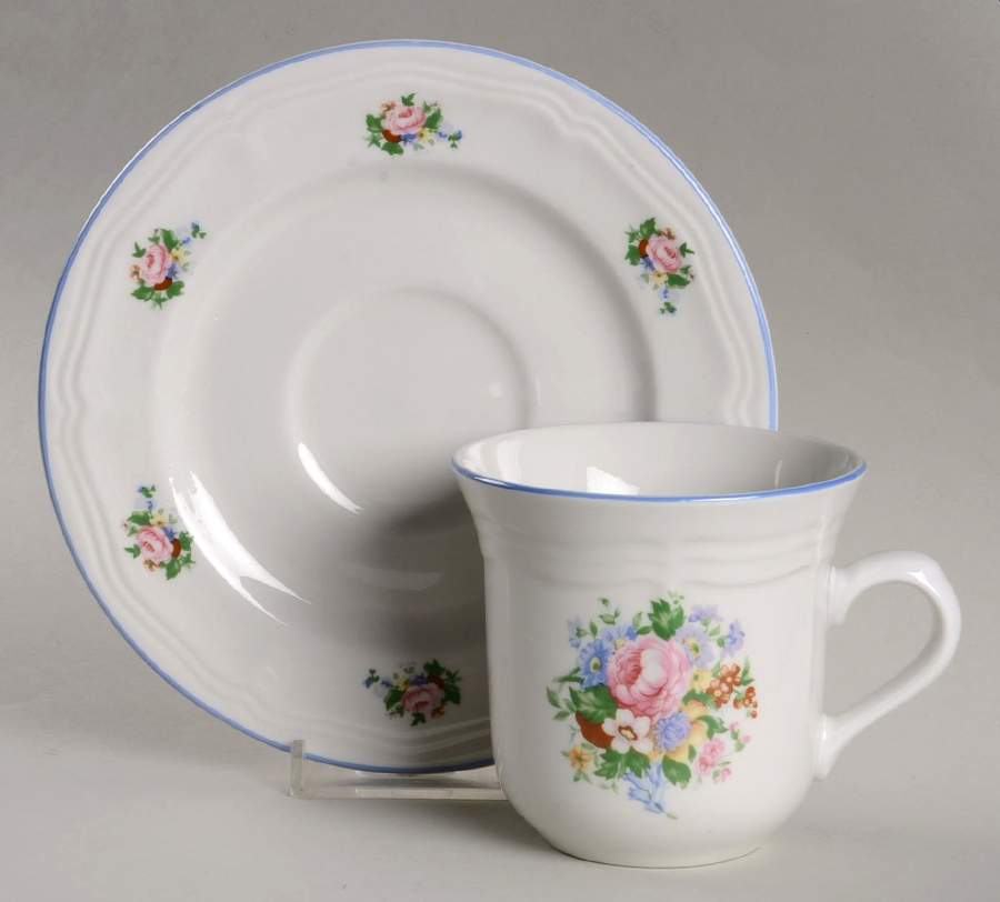 Victoria Flat Cup & Saucer Set by Tabletops Unlimited-1