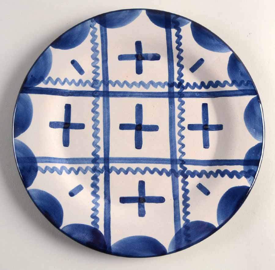 Blue Plaid Luncheon Plate by John B Taylor-1
