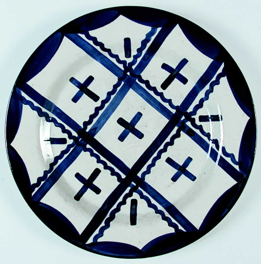 Blue Plaid Dinner Plate by John B Taylor-1