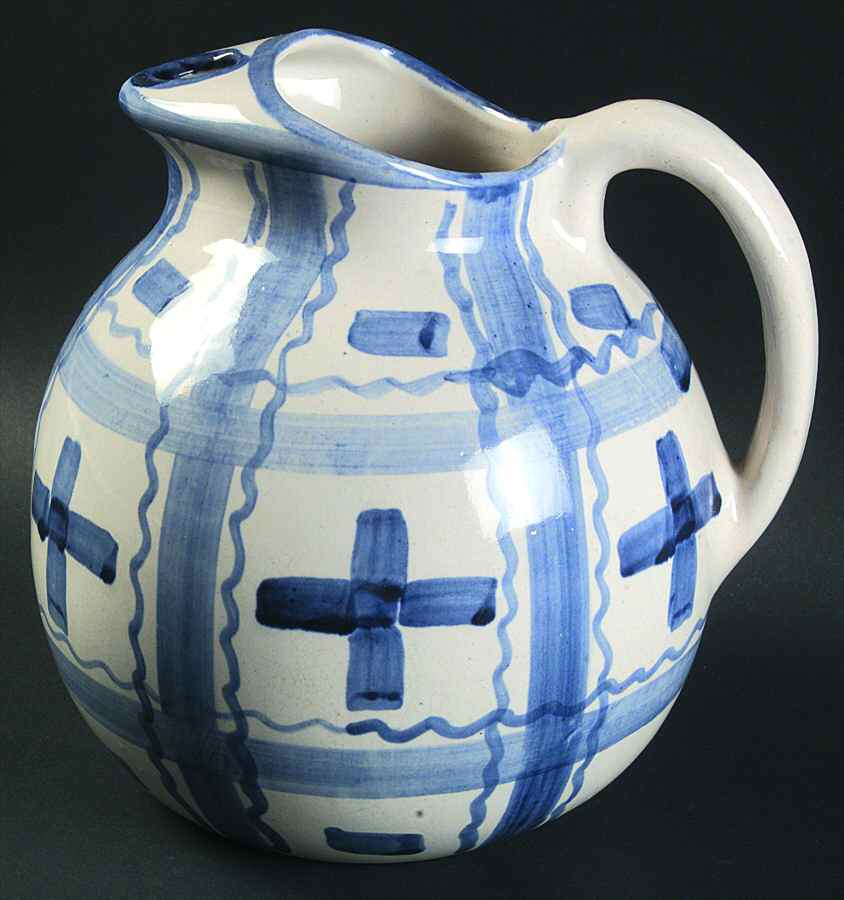 Blue Plaid 64 Oz Pitcher by John B Taylor-1