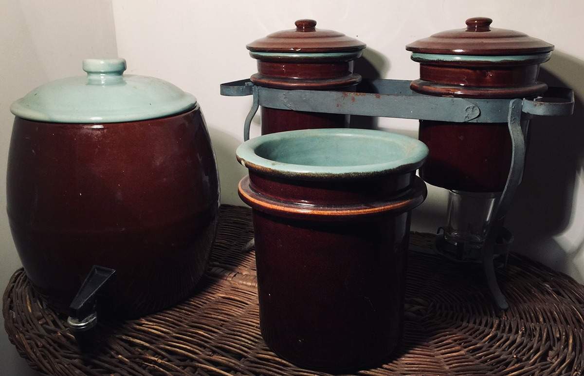 Country Fare (Glazed Bottom) Large Crock No Lid by John B Taylor-1