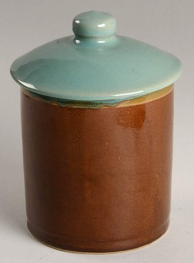 Country Fare (Glazed Bottom) Small Canister & Lid by John B Taylor-1