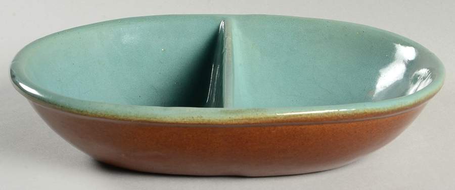 Country Fare (Glazed Bottom) 9" Oval Divided Vegetable Bowl by John B Taylor-1