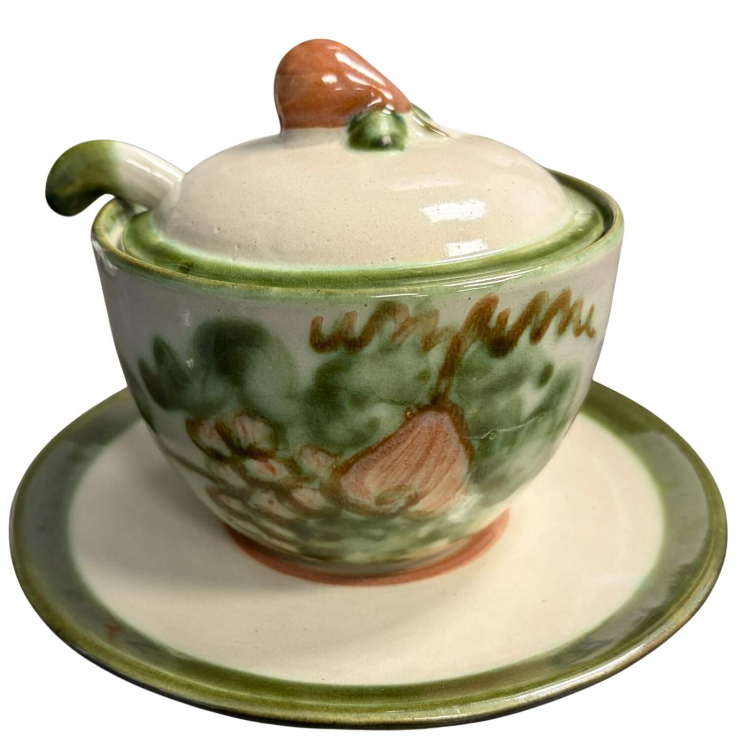 Harvest Sauce Boat & Lid & Underplate & Ladle by John B Taylor-1