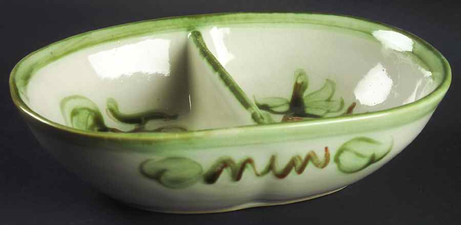 Harvest 9" Oval Divided Vegetable Bowl by John B Taylor-1