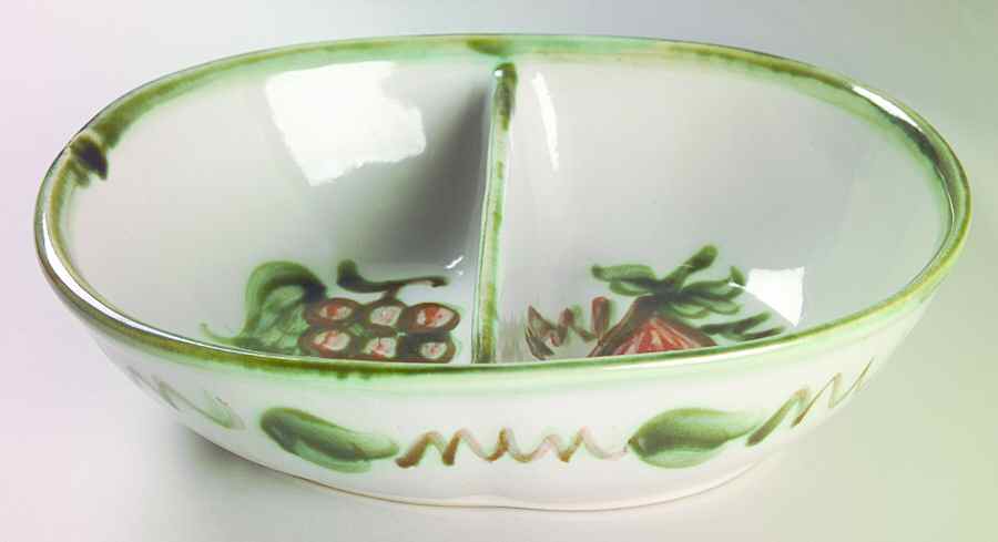 Harvest 10" Oval Divided Vegetable Bowl by John B Taylor-1