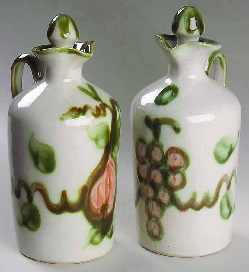 Harvest Vinegar and Oil Set with Stoppers by John B Taylor-1