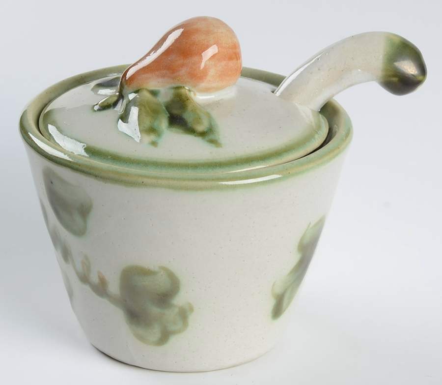 Harvest Honey Pot with Lid and Spoon/Dipper by John B Taylor-1