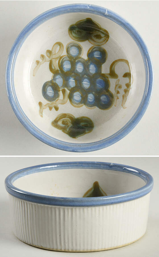 Vintage Blue 6" Souffle by John B Taylor-1