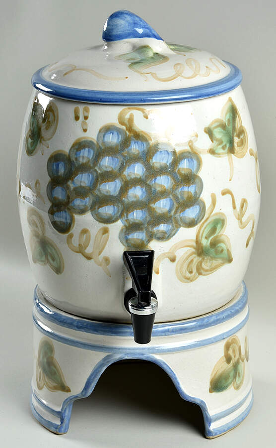 Vintage Blue 3-Piece Samovar with Stand Set by John B Taylor-1