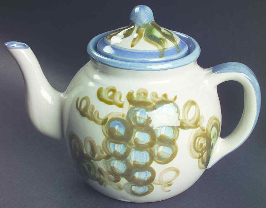 Vintage Blue Teapot & Lid by John B Taylor-1