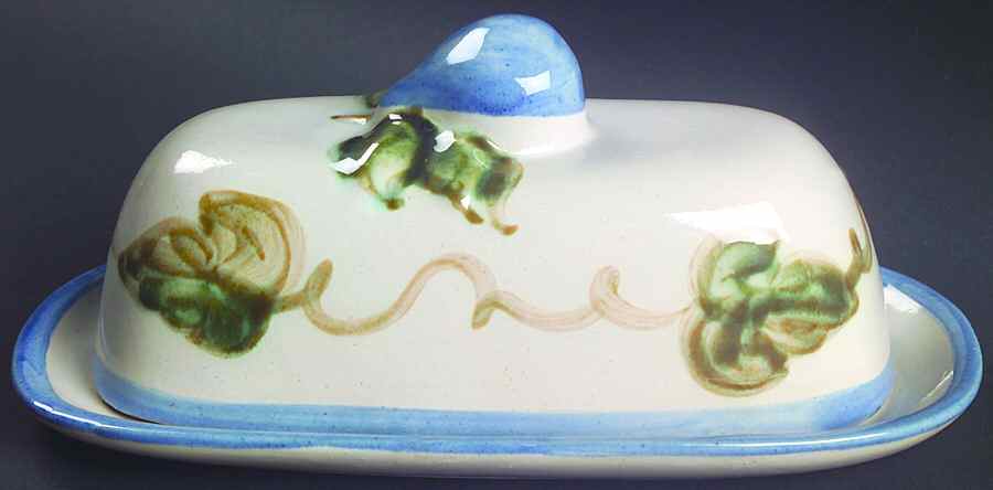 Vintage Blue 1/4 Lb Covered Butter by John B Taylor-1