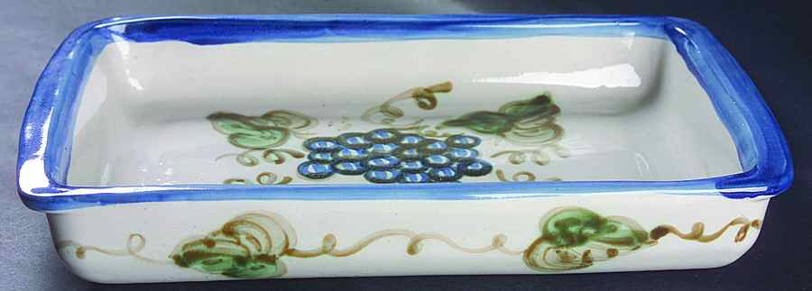 Vintage Blue 14" Rectangular Baker by John B Taylor-1