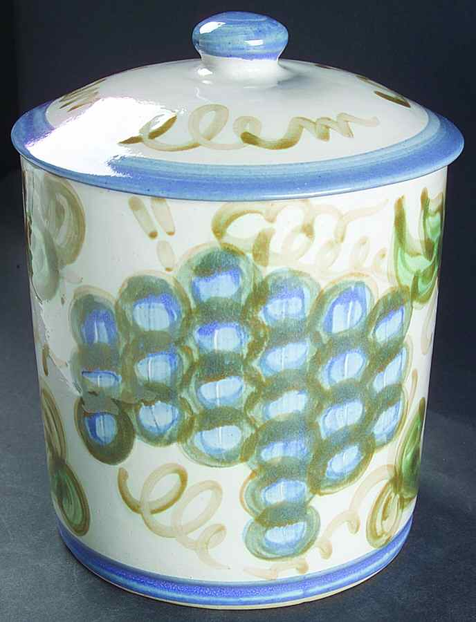 Vintage Blue Extra Large Canister & Lid by John B Taylor-1