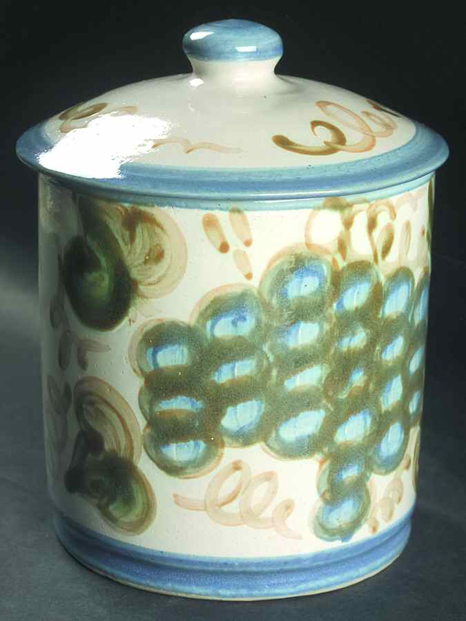 Vintage Blue Large Canister & Lid by John B Taylor-1