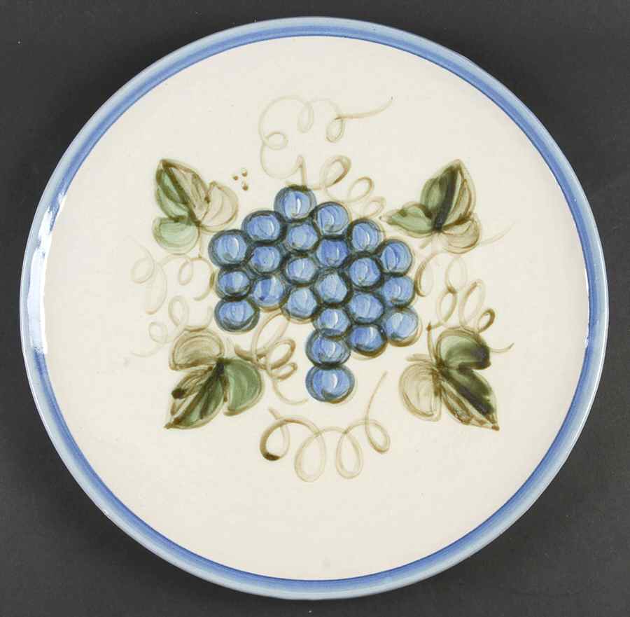 Vintage Blue Large Chop Plate (Round Platter) by John B Taylor-1