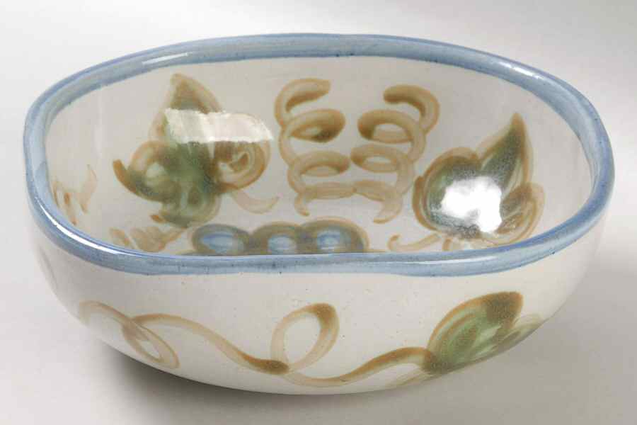 Vintage Blue 7" Square Vegetable Bowl by John B Taylor-1