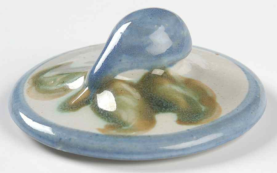Vintage Blue Lid for Sugar Bowl by John B Taylor-1