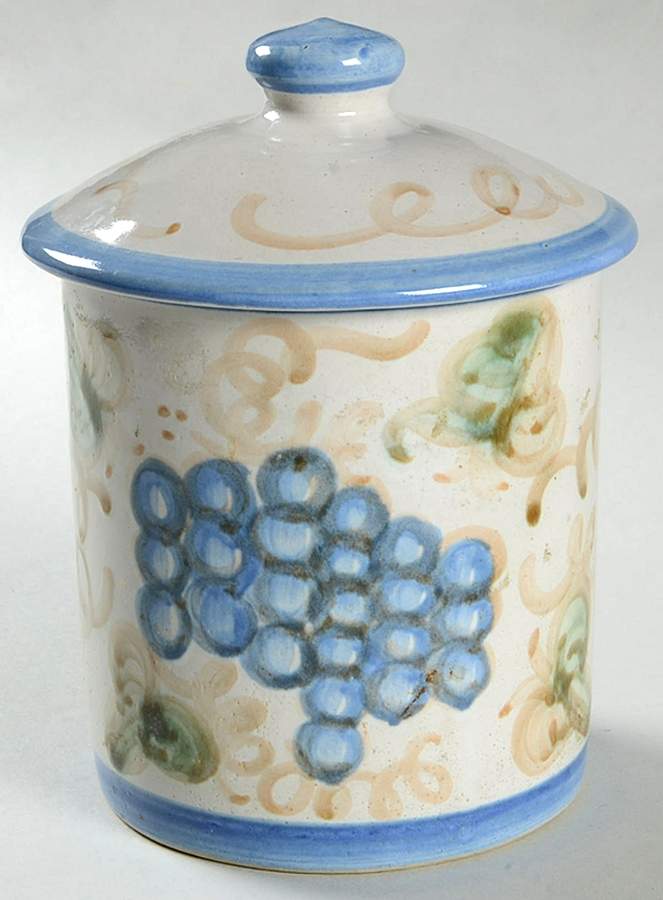 Vintage Blue Small Canister & Lid by John B Taylor-1
