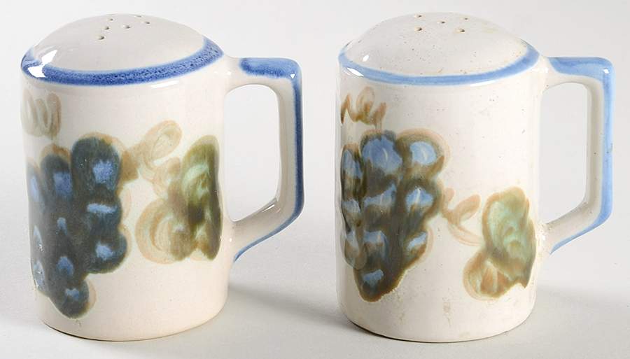Vintage Blue Salt & Pepper Set by John B Taylor-1