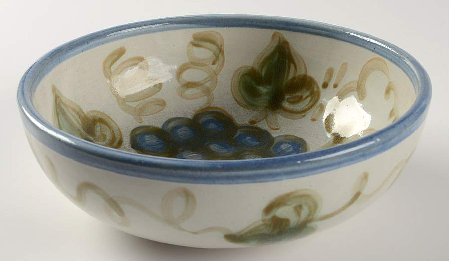 Vintage Blue 8" Round Vegetable Bowl by John B Taylor-1