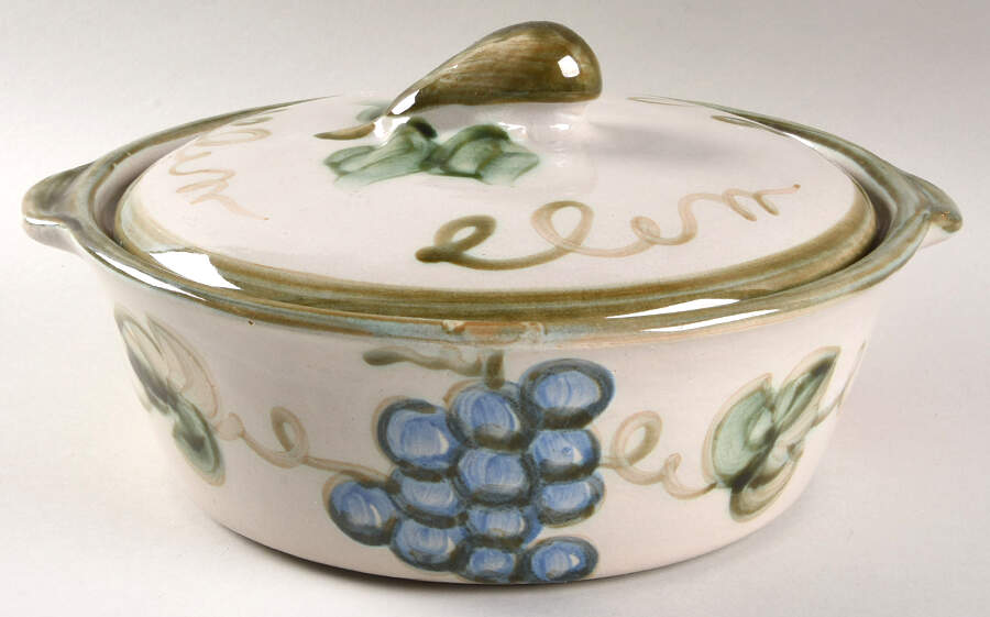 Vintage Olive Green 2 Qt Round Covered Casserole by John B Taylor-1