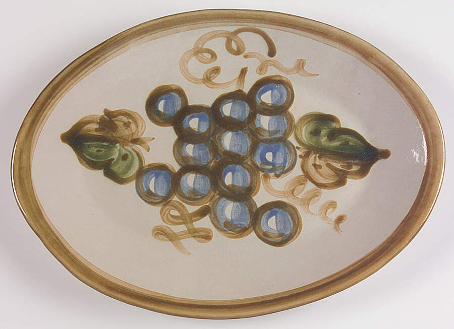 Vintage Olive Green 10" Oval Serving Platter by John B Taylor-1