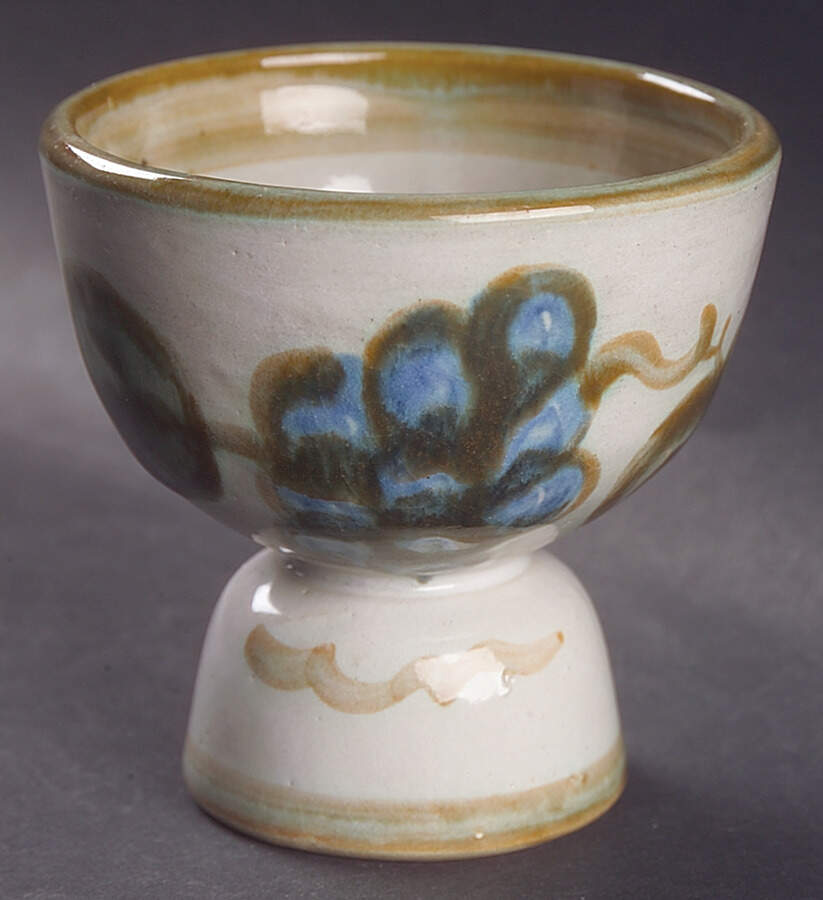 Vintage Olive Green Double Egg Cup by John B Taylor-1