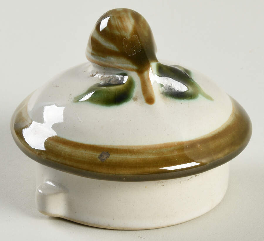 Vintage Olive Green Lid for Coffee Pot by John B Taylor-1