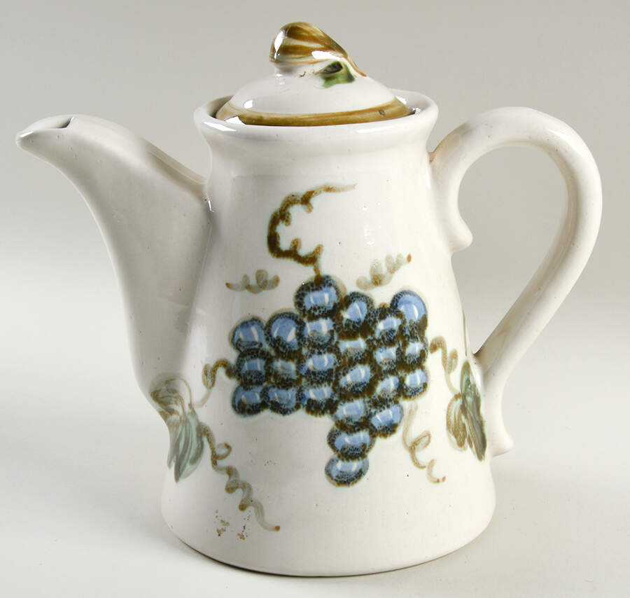 Vintage Olive Green Coffee Pot & Lid by John B Taylor-1