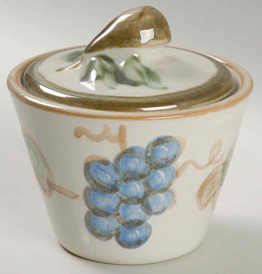 Vintage Olive Green Sugar Bowl & Lid by John B Taylor-1