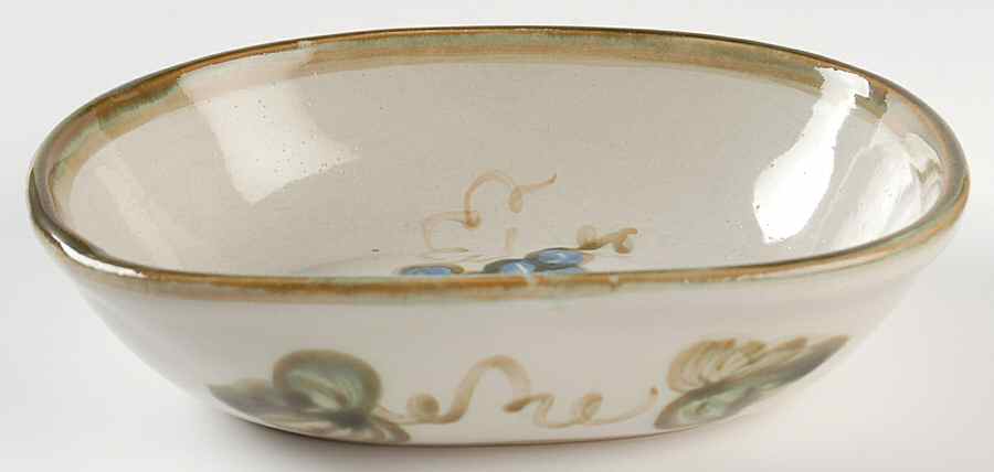 Vintage Olive Green 8" Oval Vegetable Bowl by John B Taylor-1