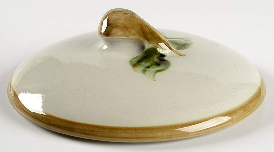 Vintage Olive Green Lid for 2 Qt Round Covered Casserole by John B Taylor-1