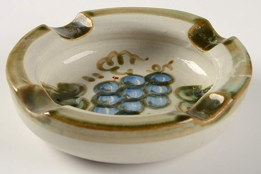 Vintage Olive Green 5" Ashtray by John B Taylor-1