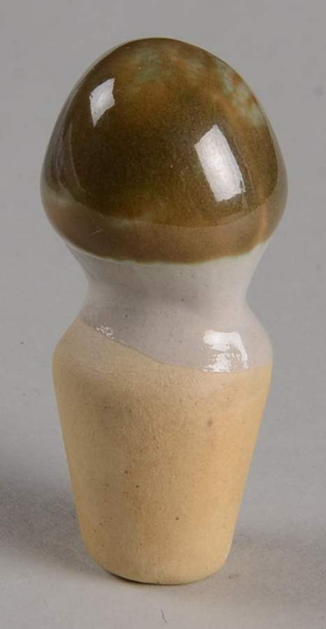 Vintage Olive Green Stopper for Vinegar/Oil by John B Taylor-1