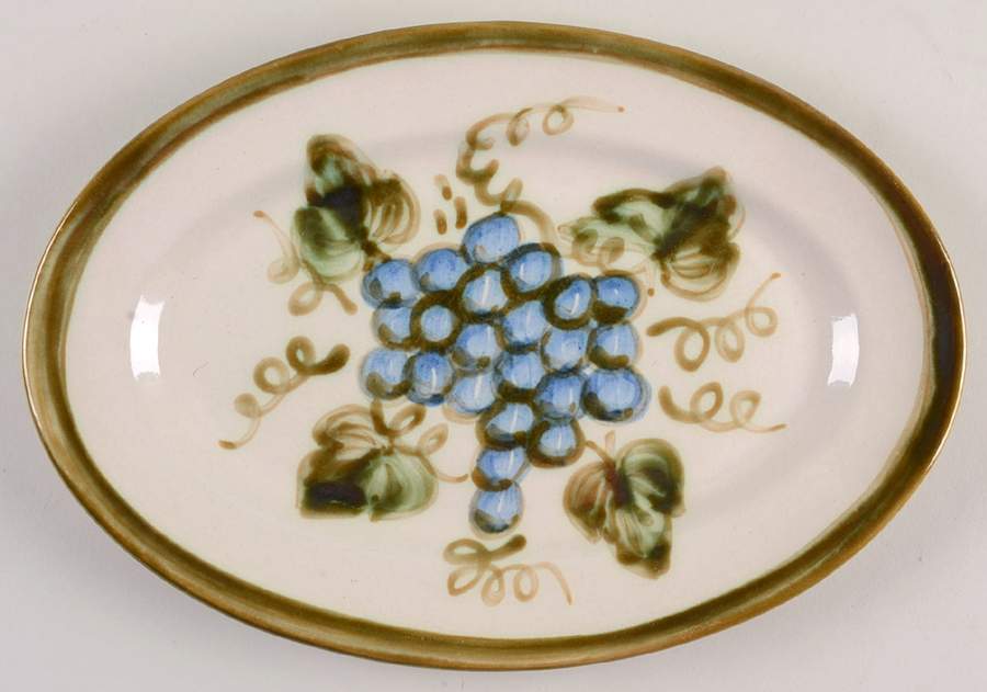 Vintage Olive Green 12" Oval Serving Platter by John B Taylor-1