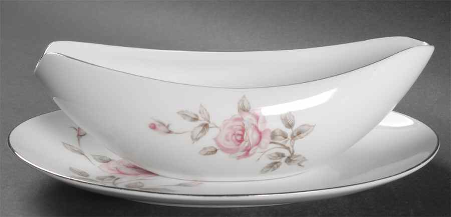 Garland Gravy Boat & Underplate/Relish by Three Castle-1