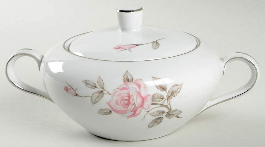 Garland Sugar Bowl & Lid by Three Castle-1