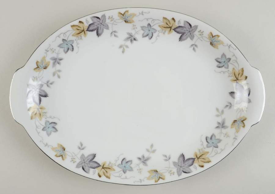 Melody 14" Oval Serving Platter by Three Castle-1