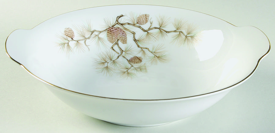 Pine Crest 9" Round Vegetable Bowl by Three Castle-1