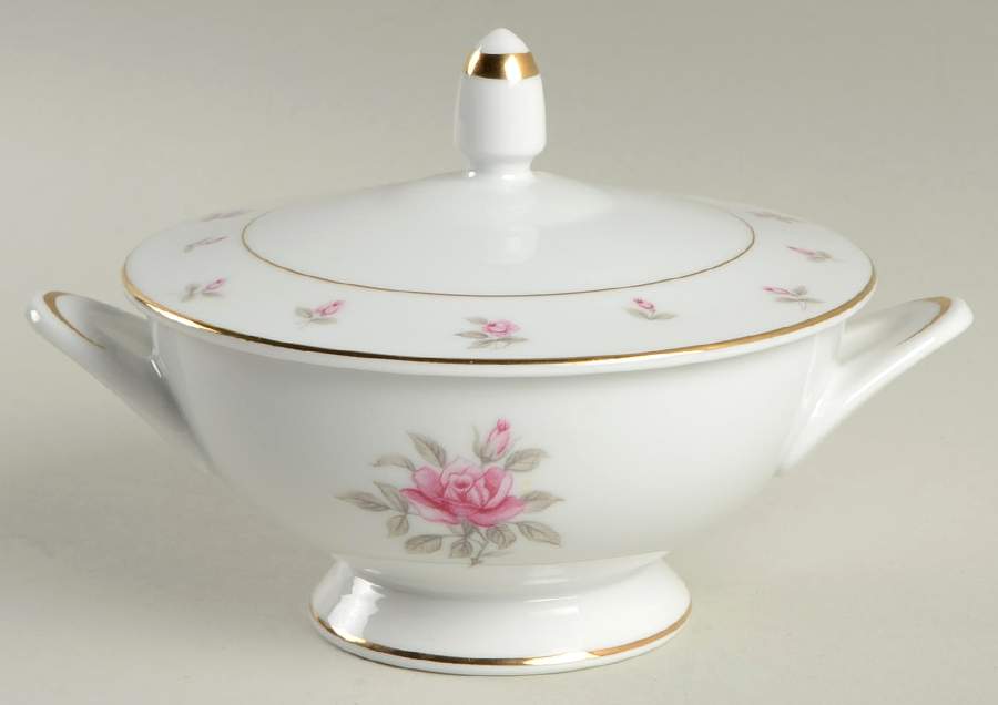 Rosemary Sugar Bowl & Lid by Three Castle-1