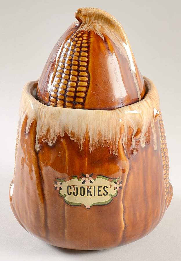 Maizeware Colonial Brown Cookie Jar & Lid by Terrace-1