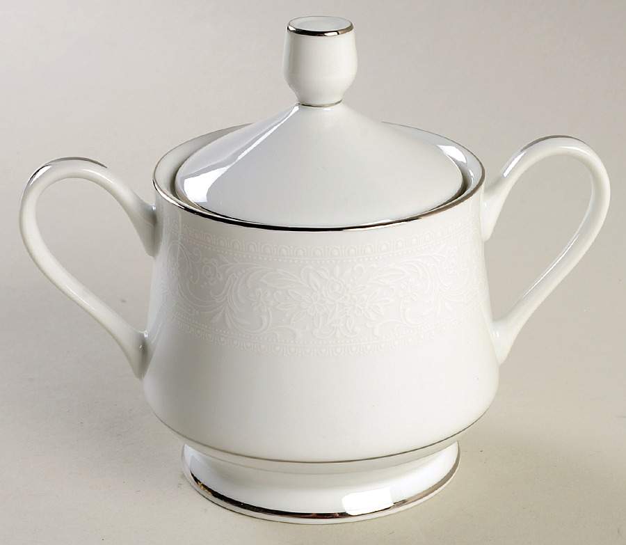 Belgium Lace Sugar Bowl & Lid by Townecraft-1