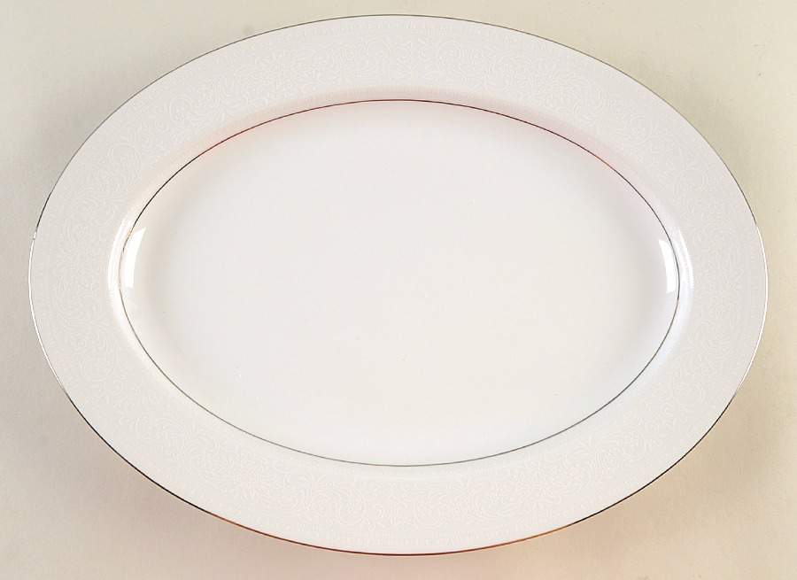 Belgium Lace 14" Oval Serving Platter by Townecraft-1