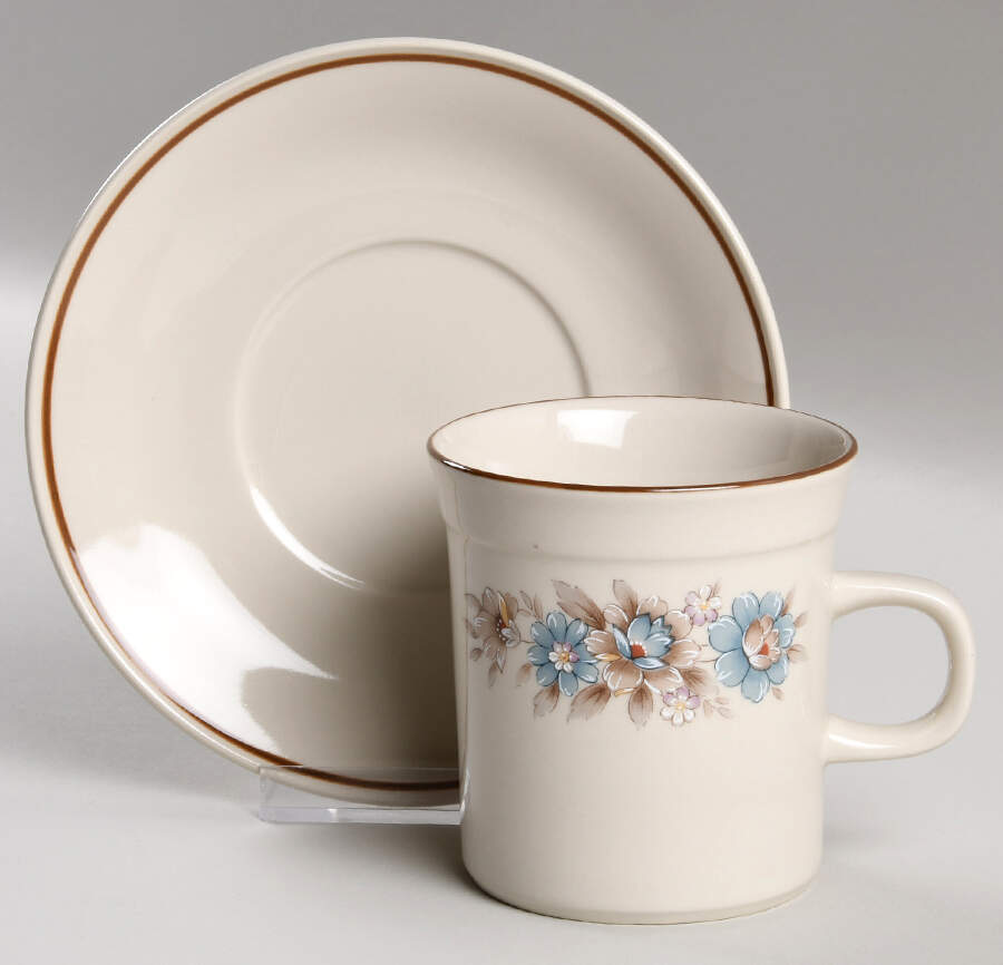 Blue Ridge Flat Cup & Saucer Set by Townecraft-1